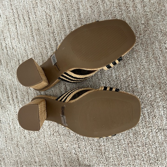 BNWT Dolce Vita Raffia Straw Heels size 5 women’s - Picture 5 of 6